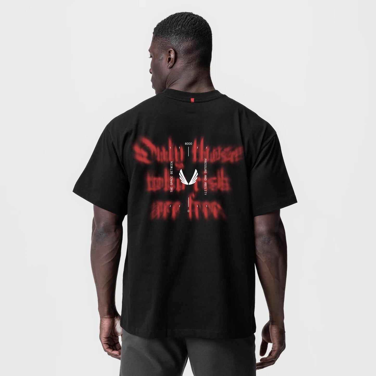 0797. Tech Essential™ Relaxed Tee Black "Target Acquired" | ASRV Discount