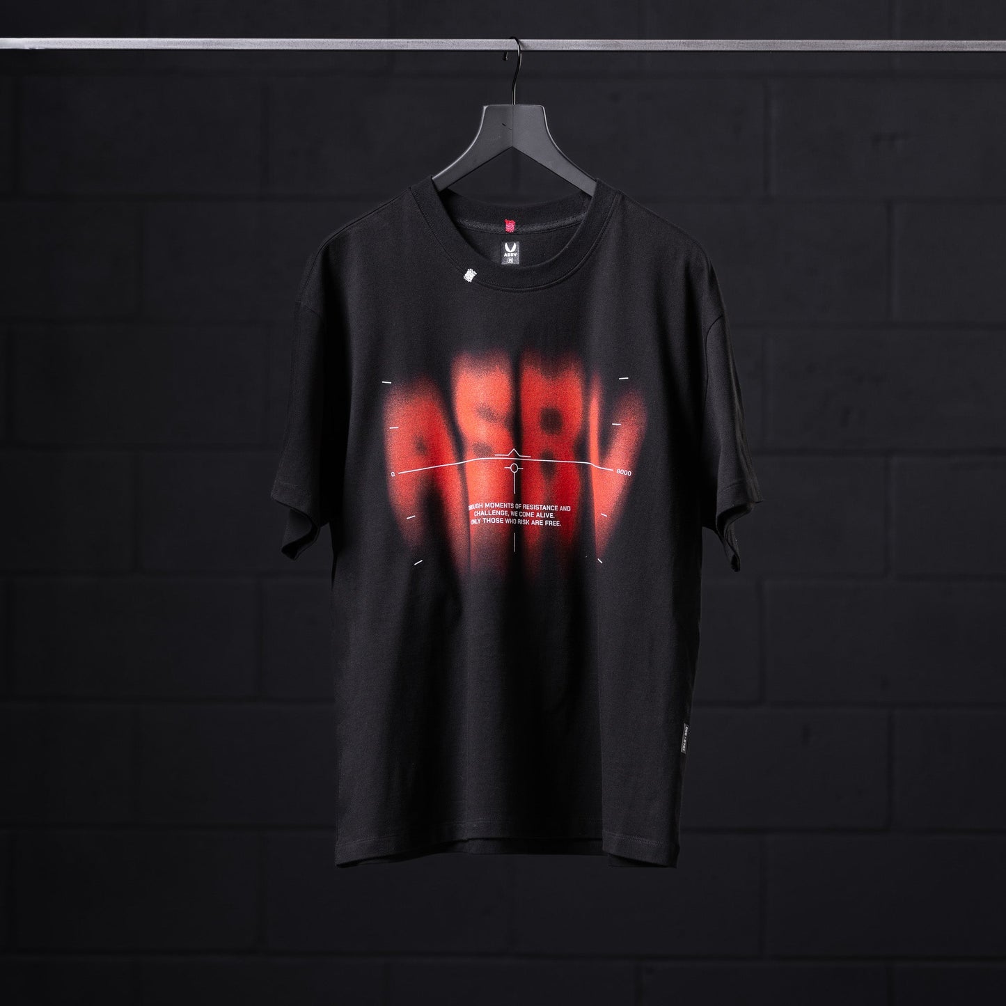 0797. Tech Essential™ Relaxed Tee Black "Target Acquired" | ASRV Discount