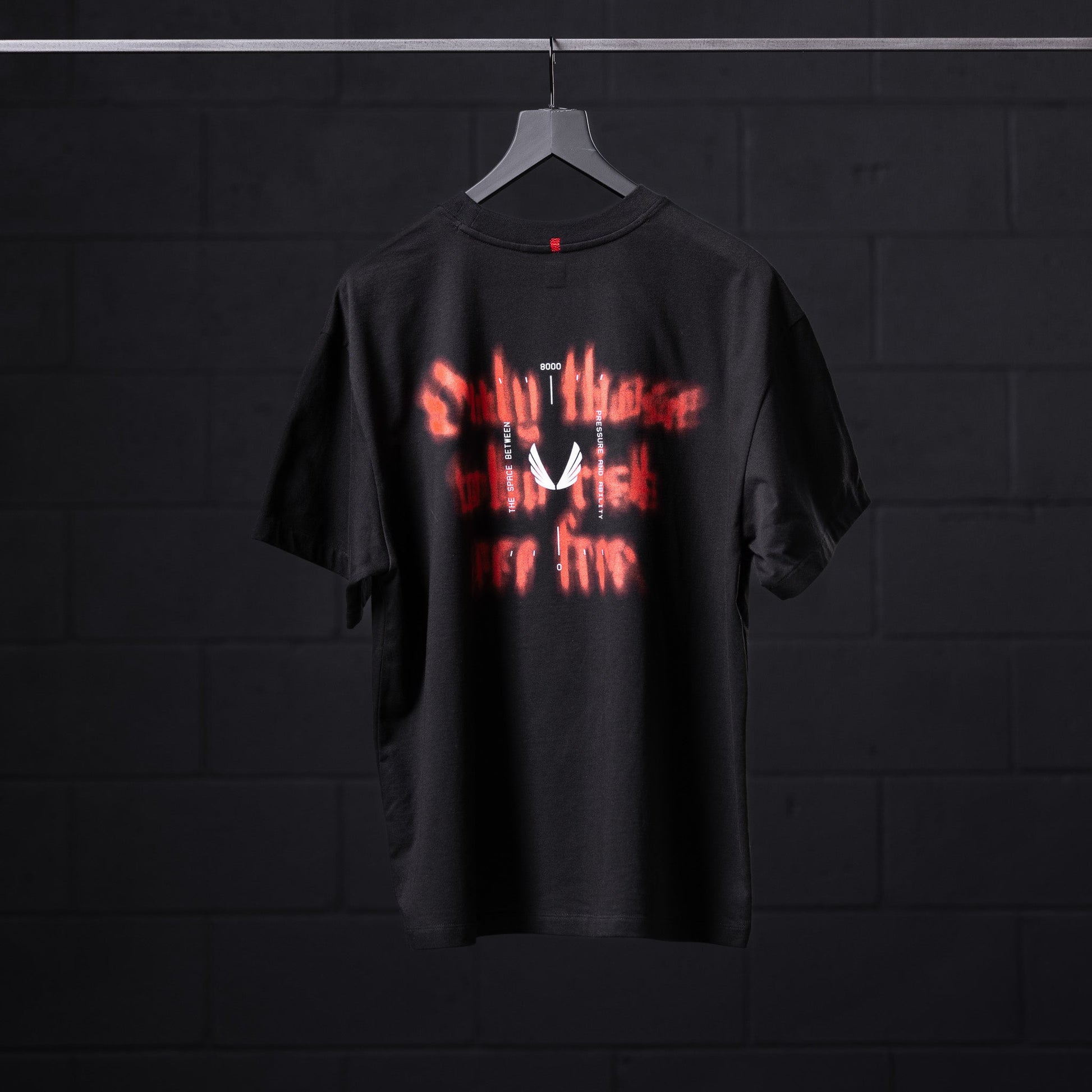 0797. Tech Essential™ Relaxed Tee Black "Target Acquired" | ASRV Discount