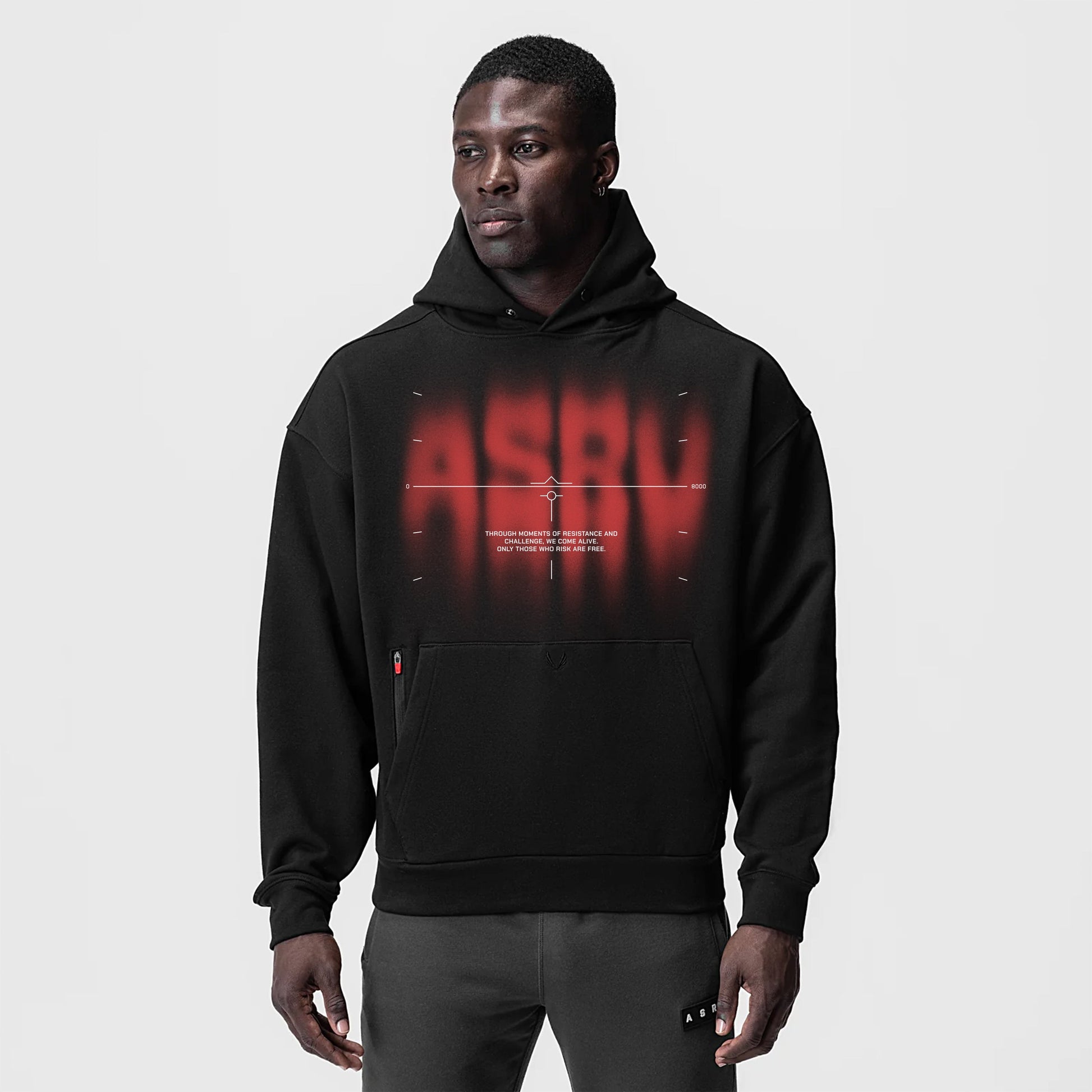 0874. Tech-Terry™ Zip Pocket Hoodie Black "Target Acquired" | ASRV near me