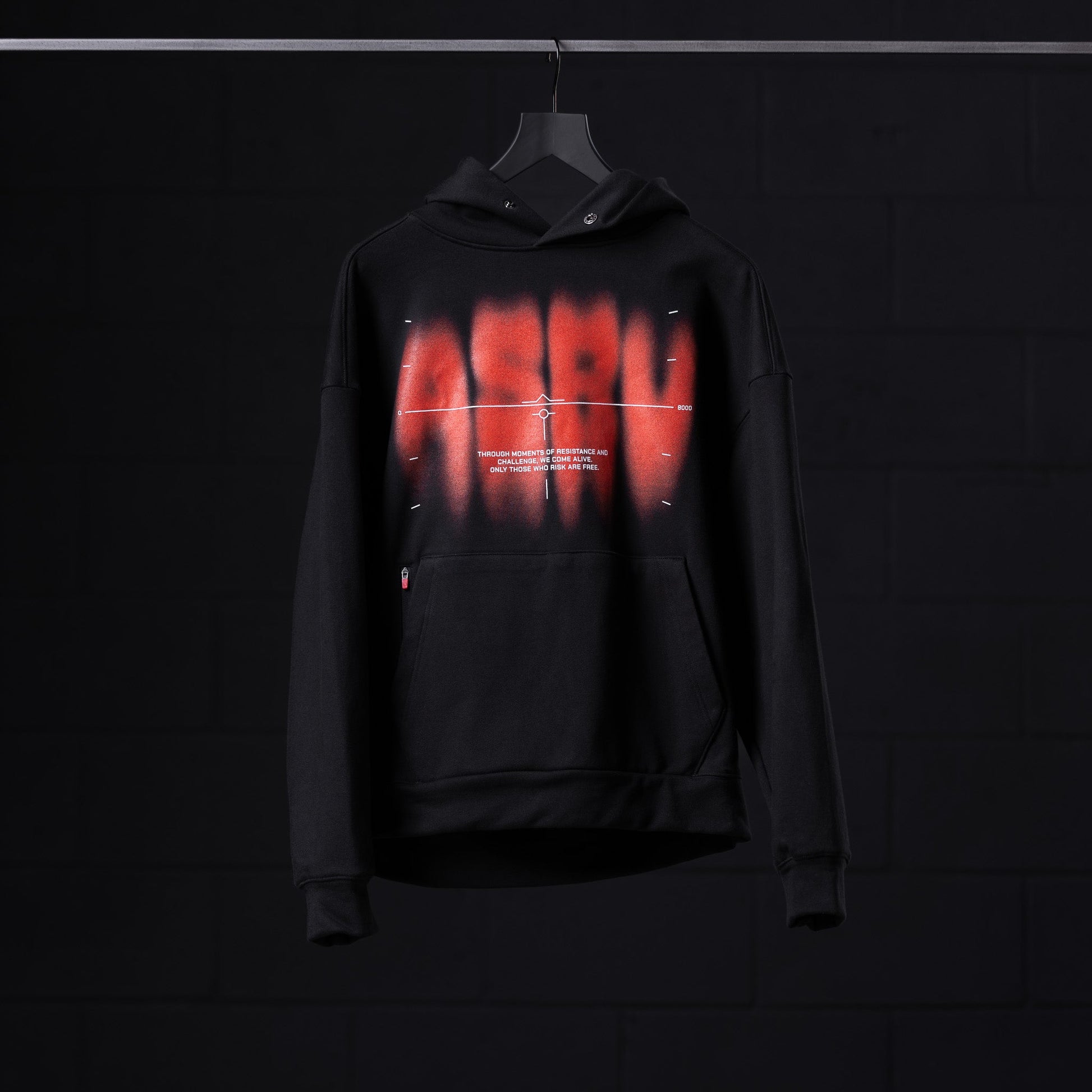 0874. Tech-Terry™ Zip Pocket Hoodie Black "Target Acquired" | ASRV near me