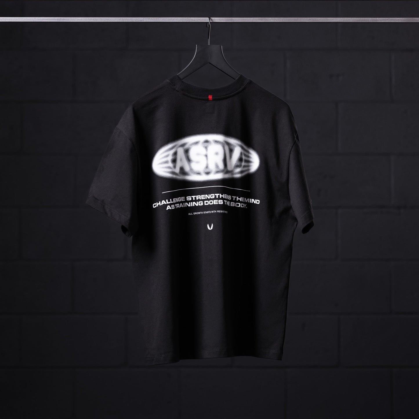 0797. Tech Essential™ Relaxed Tee Black "Global Reach" | ASRV US