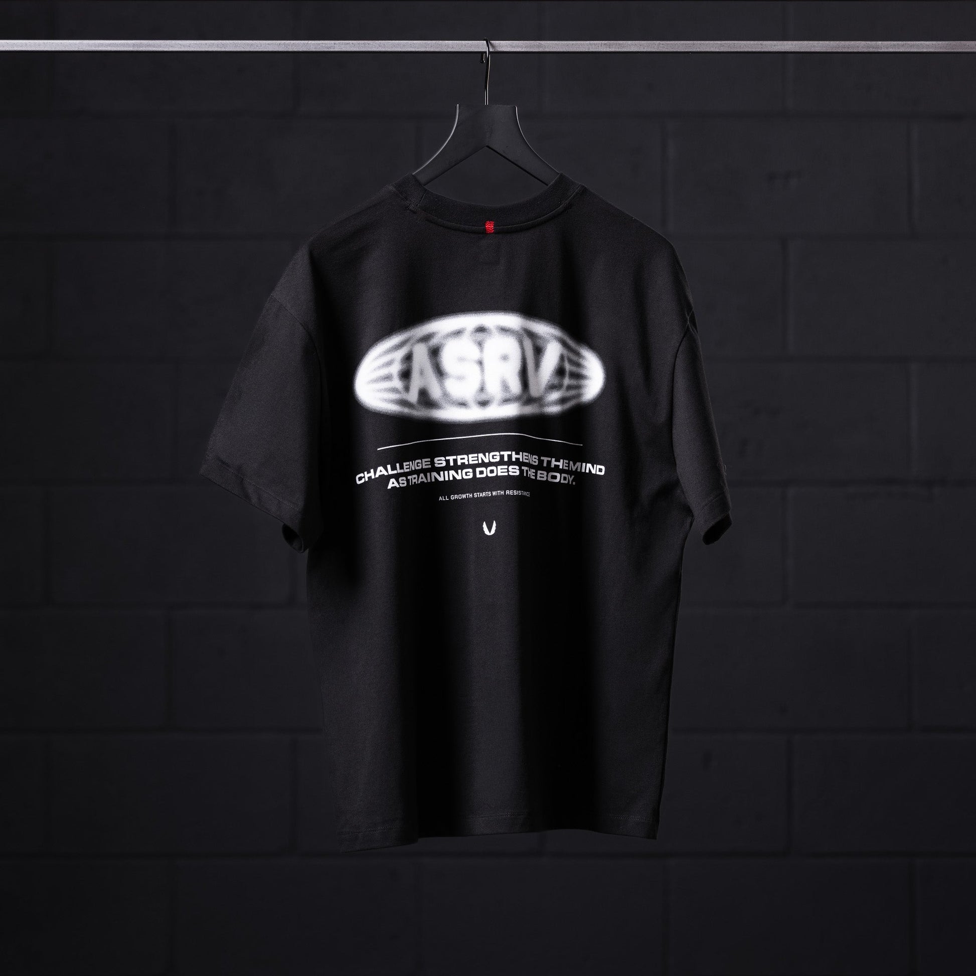 0797. Tech Essential™ Relaxed Tee Black "Global Reach" | ASRV US