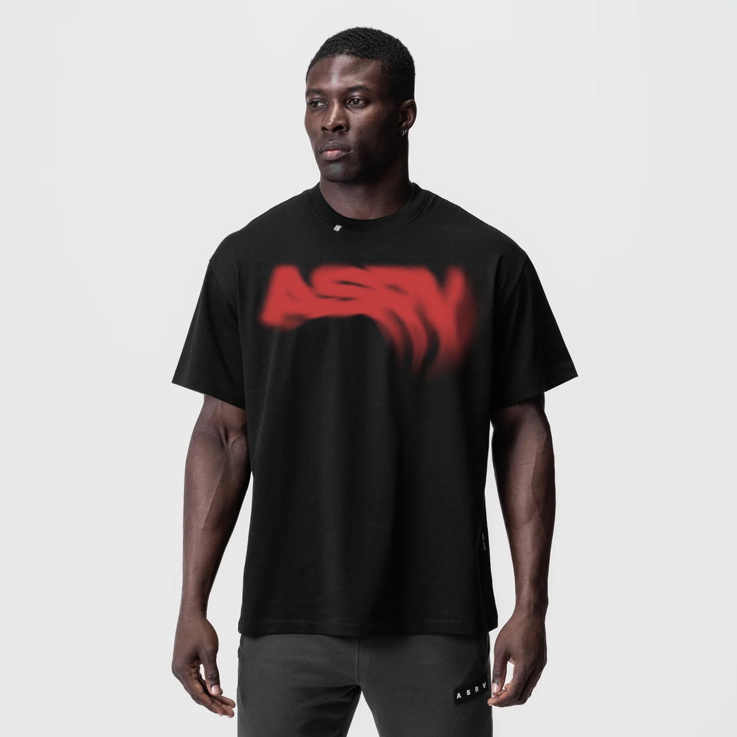 0797. Tech Essential™ Relaxed Tee Black "Risk Protocol" | ASRV sale