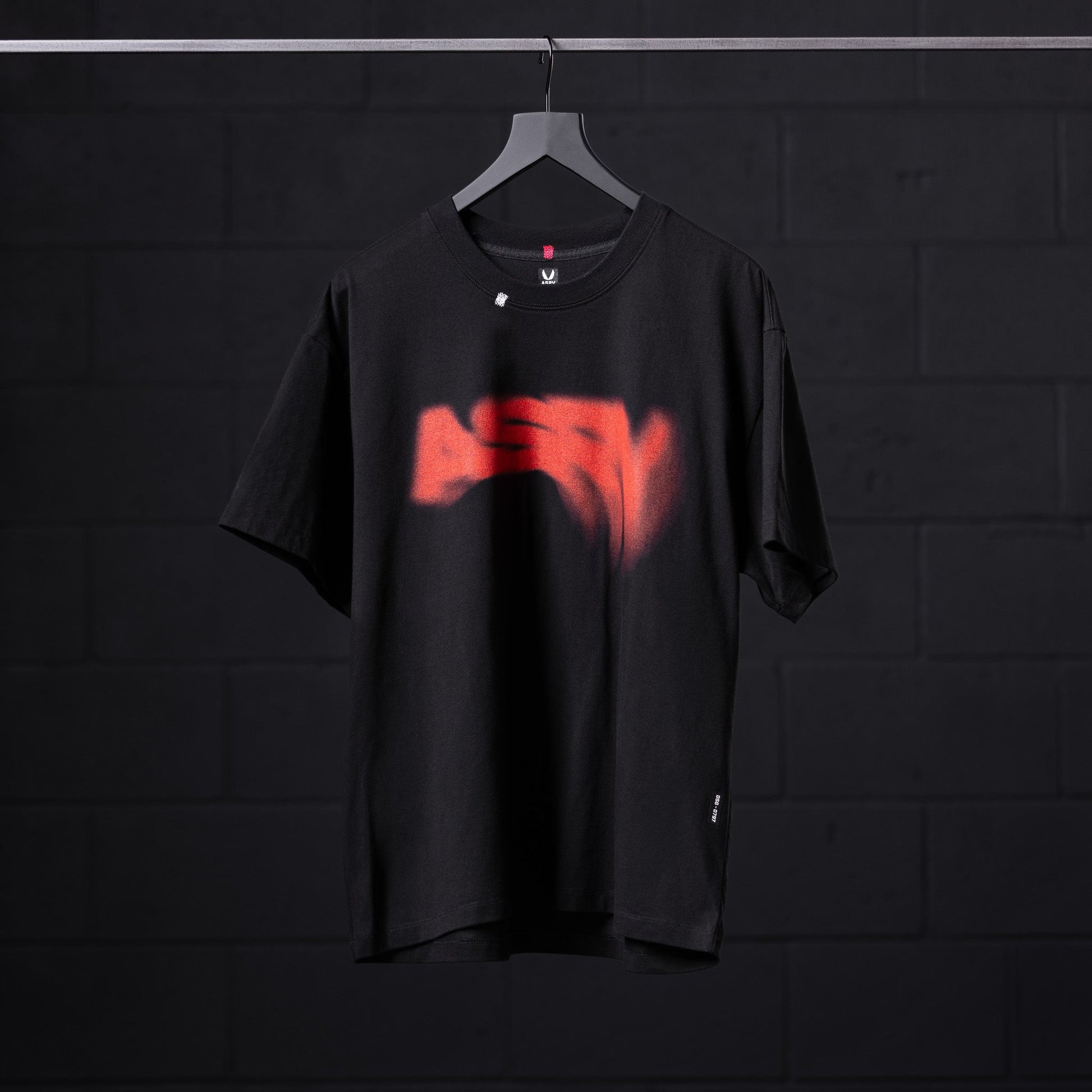 0797. Tech Essential™ Relaxed Tee Black "Risk Protocol" | ASRV sale
