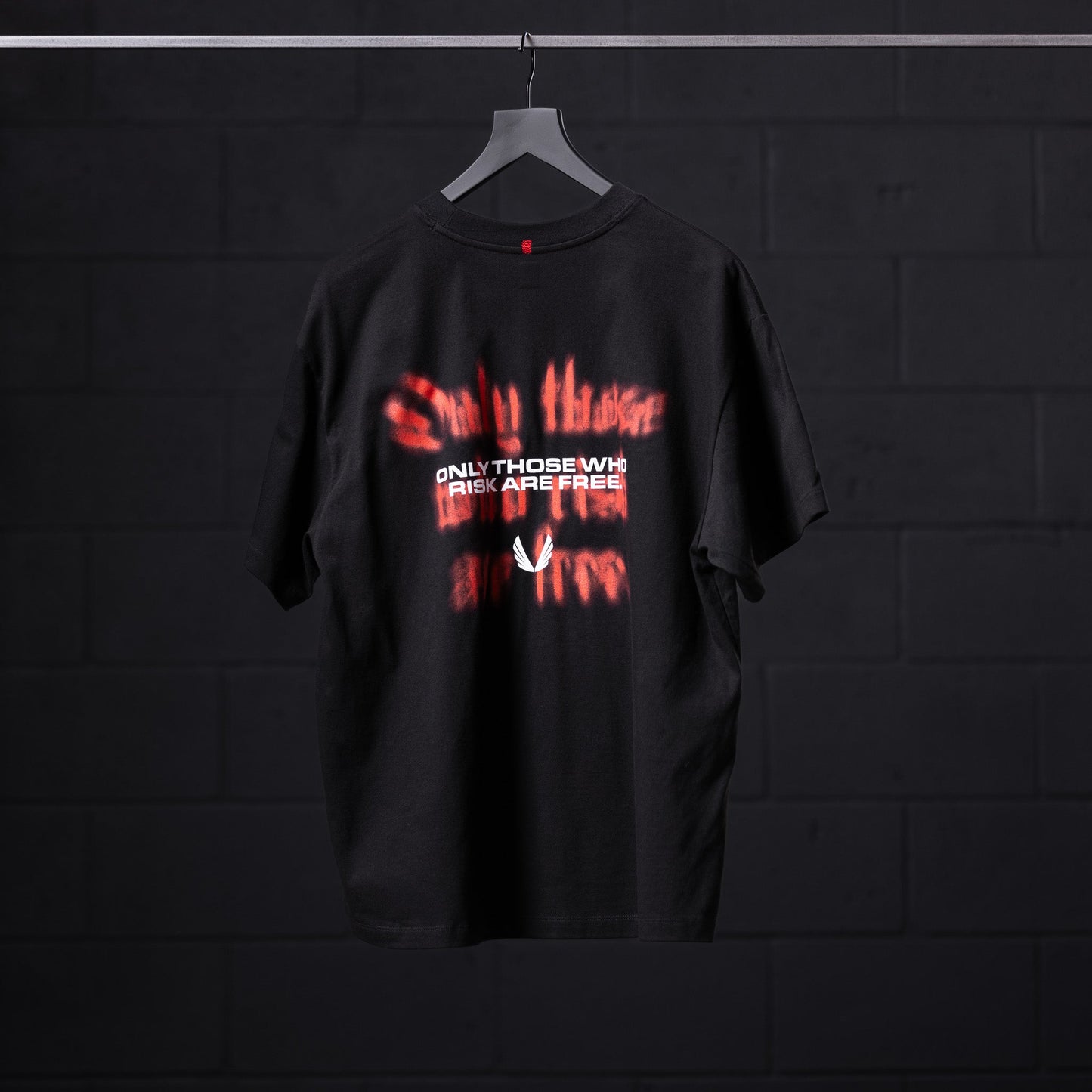 0797. Tech Essential™ Relaxed Tee Black "Risk Protocol" | ASRV sale