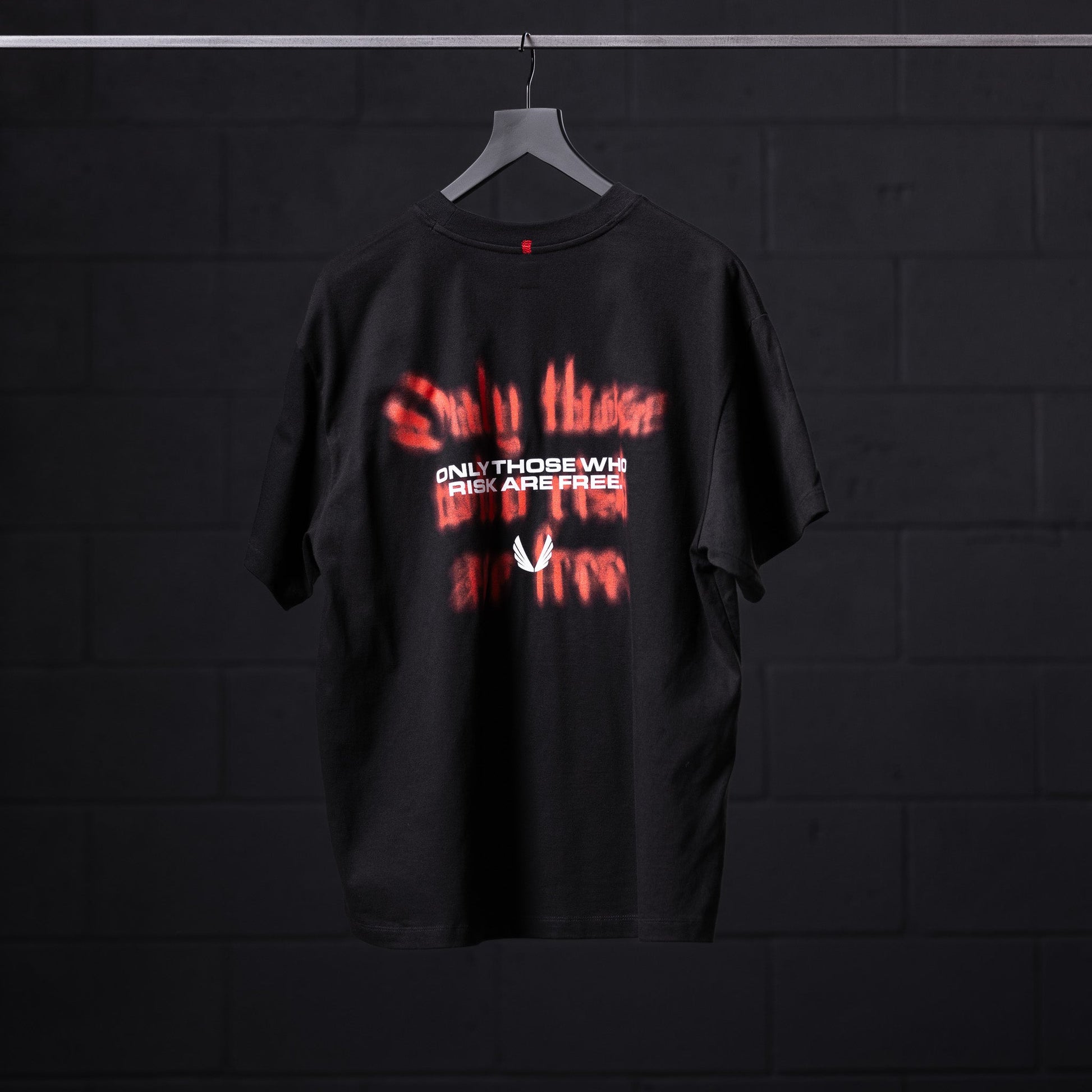 0797. Tech Essential™ Relaxed Tee Black "Risk Protocol" | ASRV sale