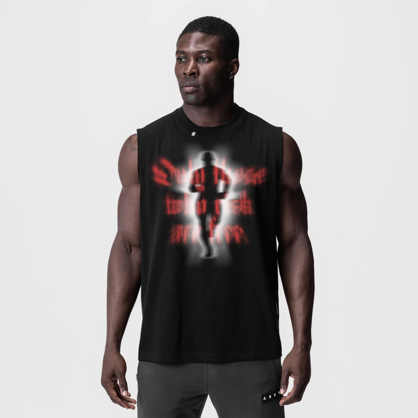 0807. Tech Essential™ Relaxed Cutoff Black "Ghost Runner" | ASRV for sale
