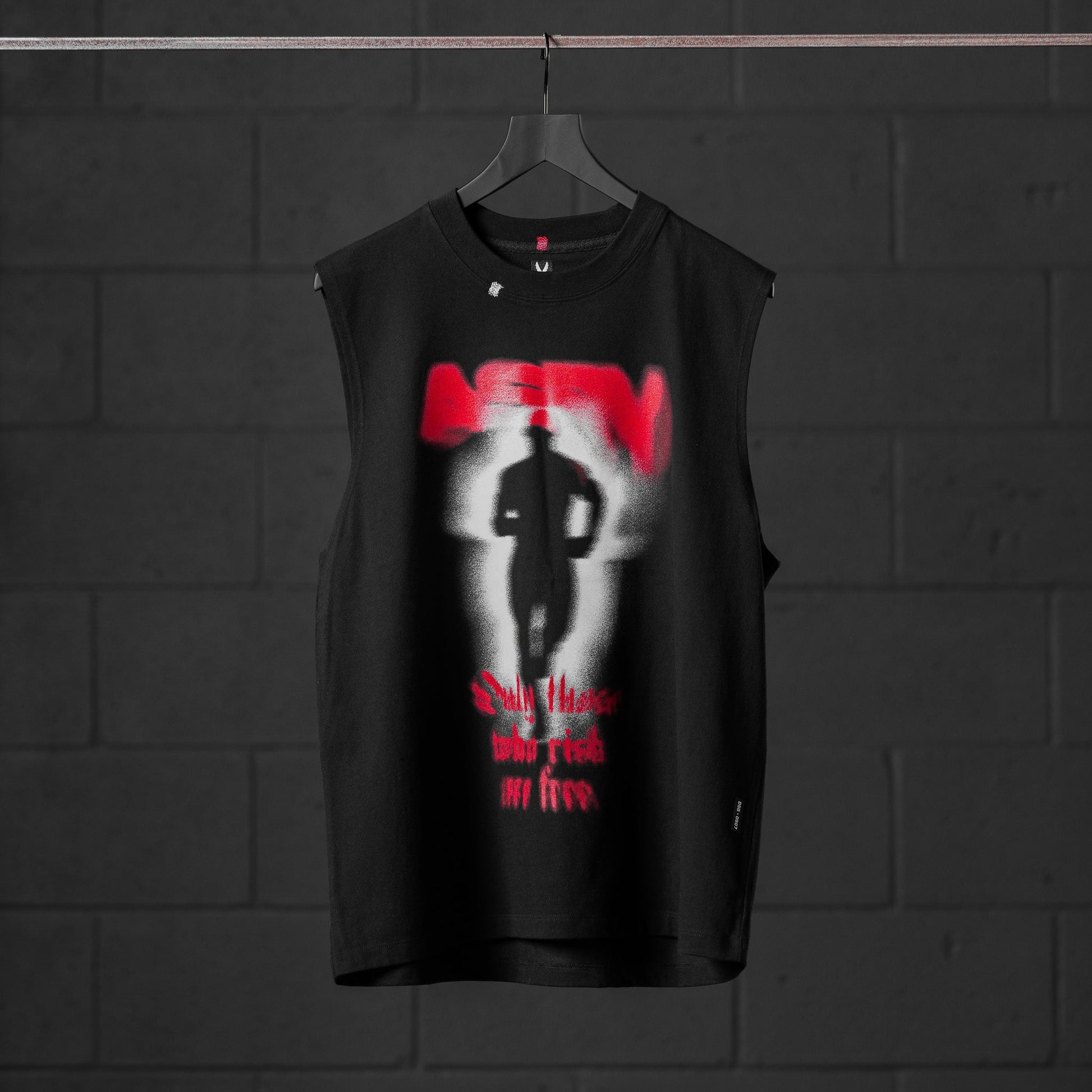 0807. Tech Essential™ Relaxed Cutoff Black "Ghost Trace" | ASRV Online