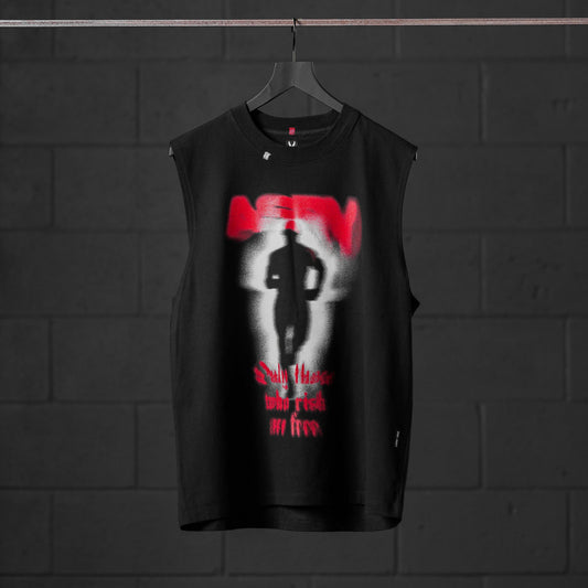 0807. Tech Essential™ Relaxed Cutoff Black "Ghost Trace" | ASRV Online