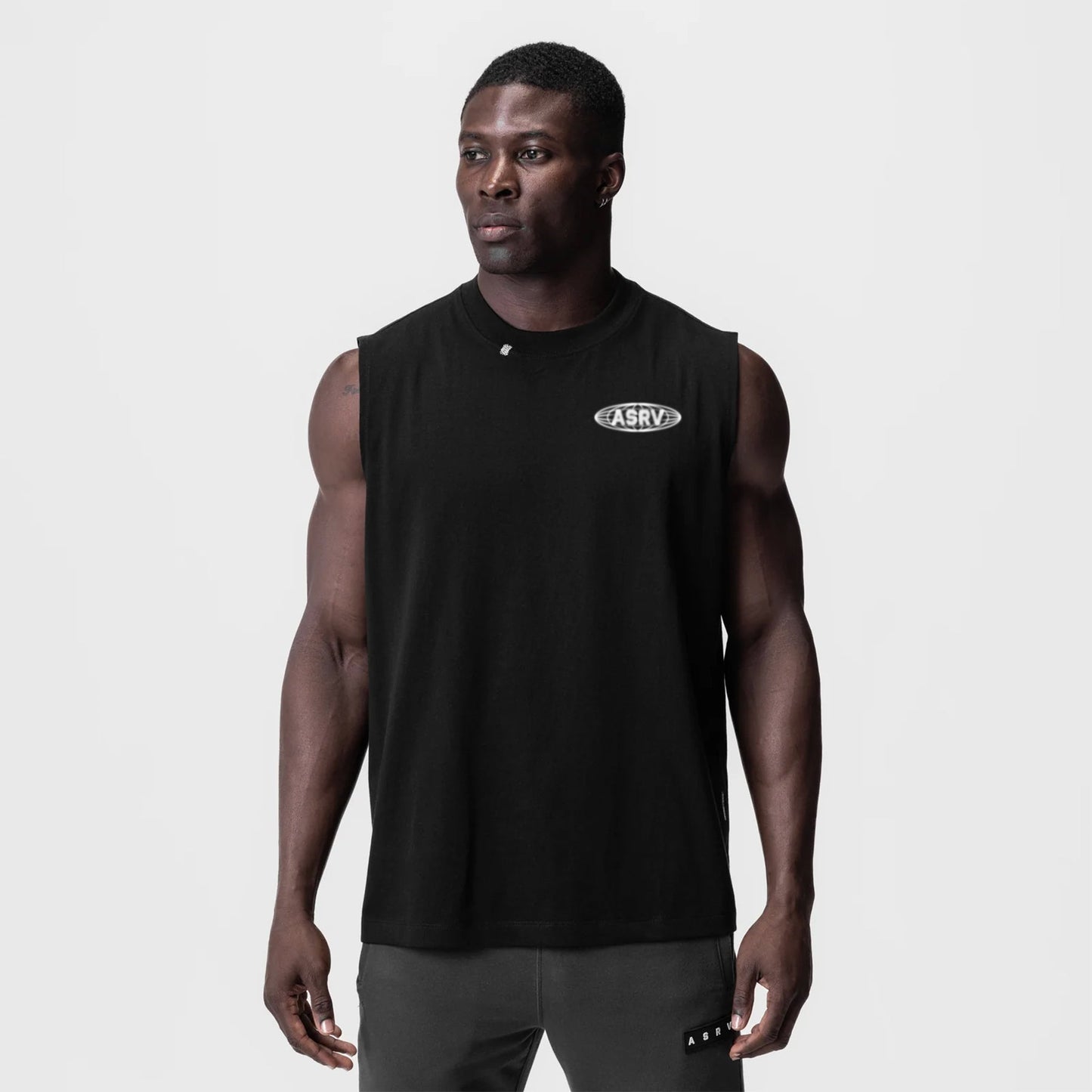 0807. Tech Essential™ Relaxed Cutoff Black "Global Reach" | ASRV Discount