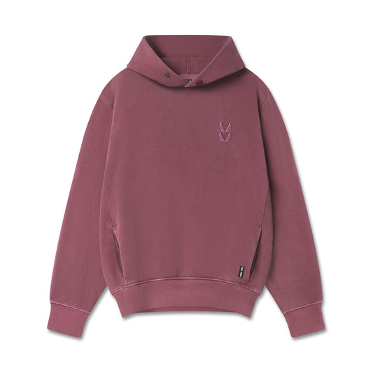 0920. Tech Essential™ Distressed Hoodie Faded Crimson | ASRV US