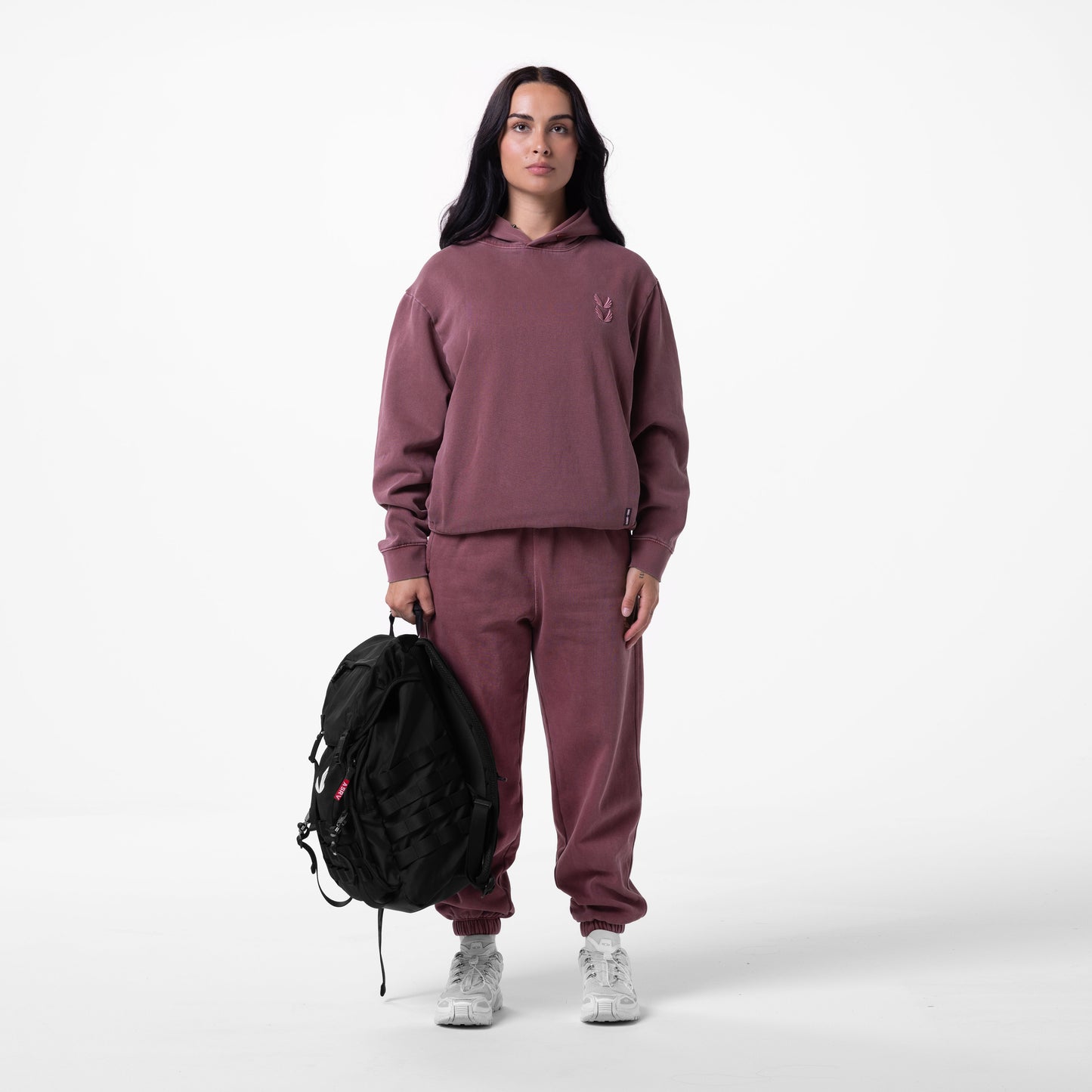 0920. Tech Essential™ Distressed Hoodie Faded Crimson | ASRV US