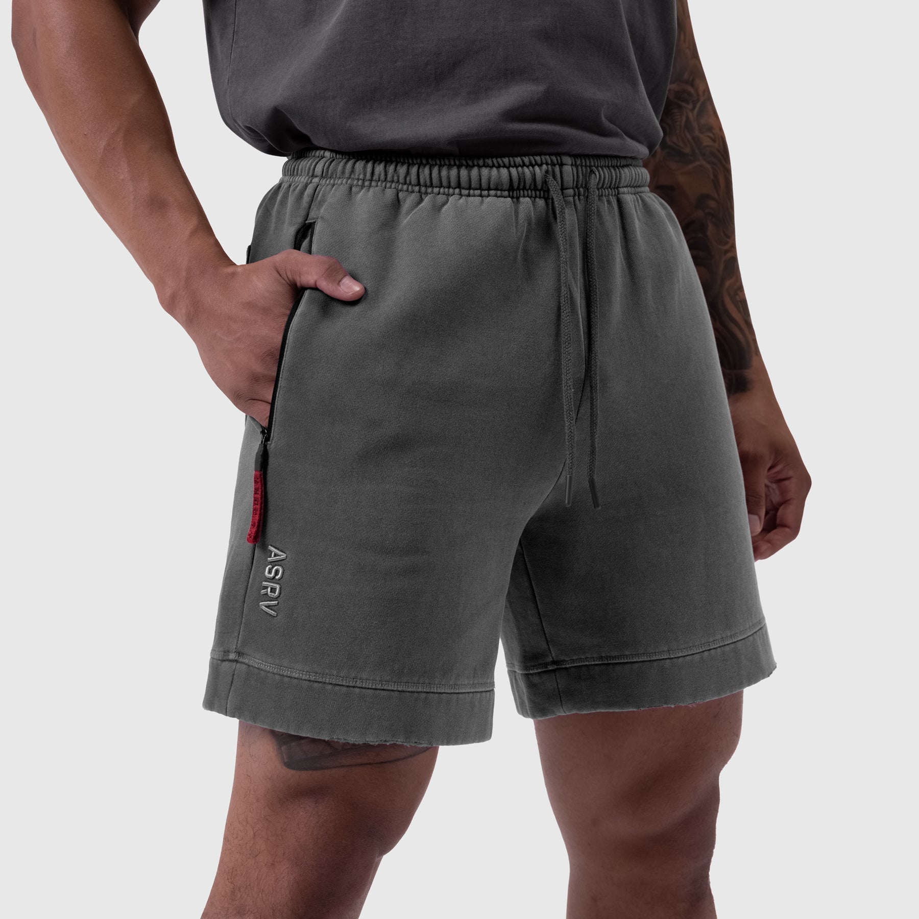 0921. Tech Essential™ Sweat Short Faded Grey | ASRV for sale