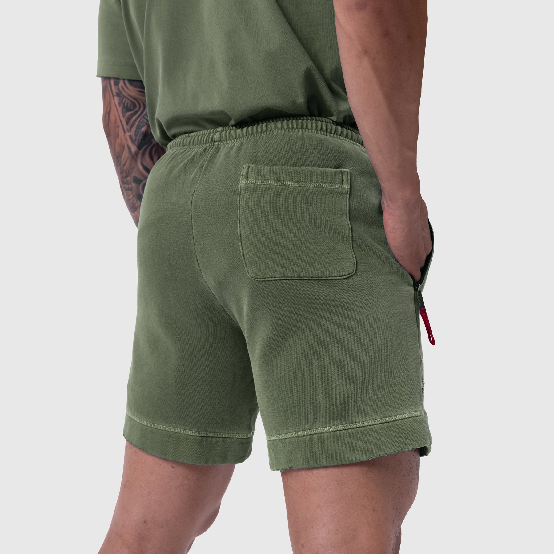 0921. Tech Essential™ Sweat Short Faded Olive | ASRV discount