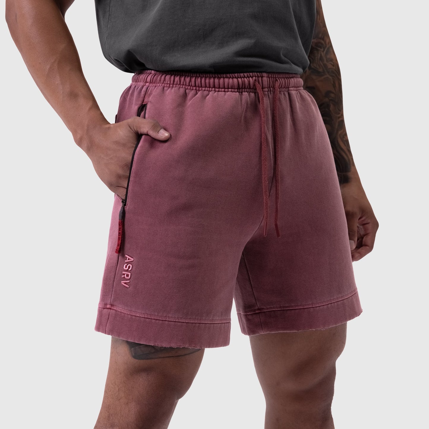 0921. Tech Essential™ Sweat Short Faded Crimson | ASRV Discount