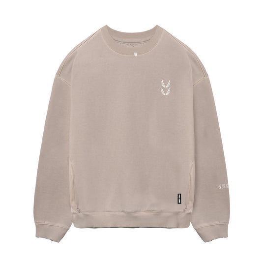 0861. Tech Essential™ Distressed Crewneck Faded Chai | ASRV sale