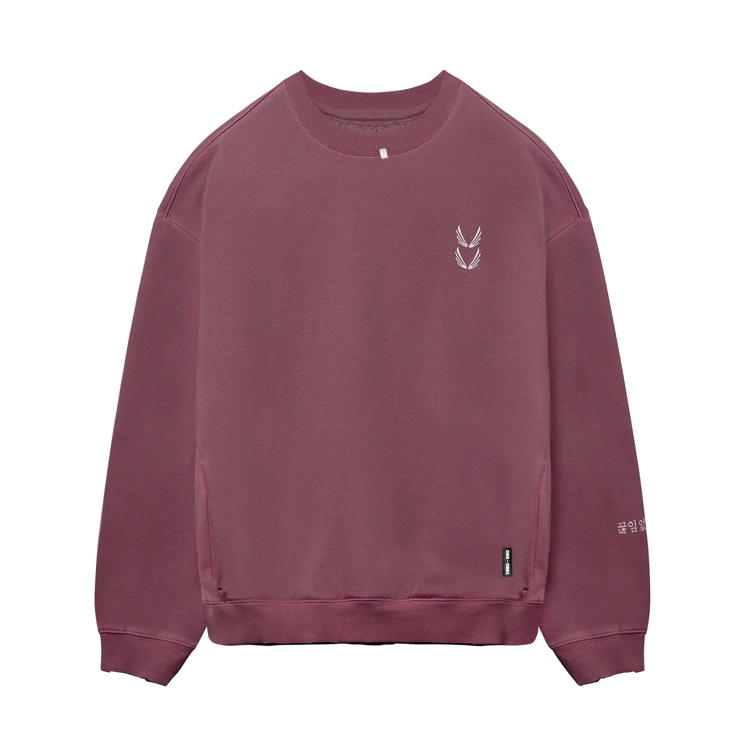 0861. Tech Essential™ Distressed Crewneck Faded Crimson | ASRV discount