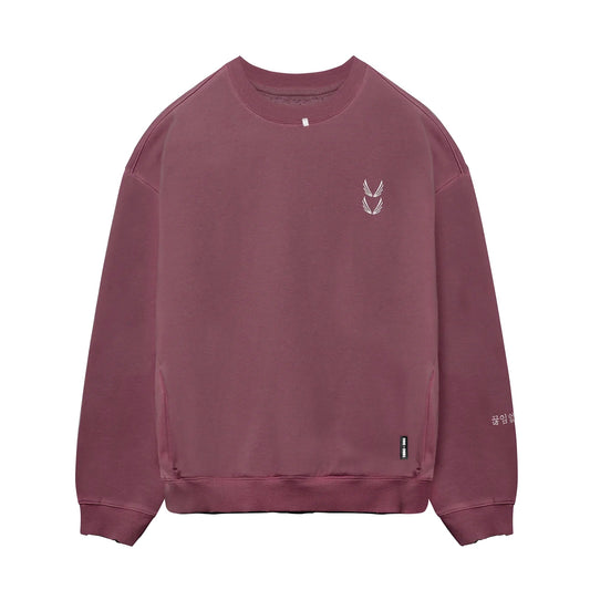 0861. Tech Essential™ Distressed Crewneck Faded Crimson | ASRV discount