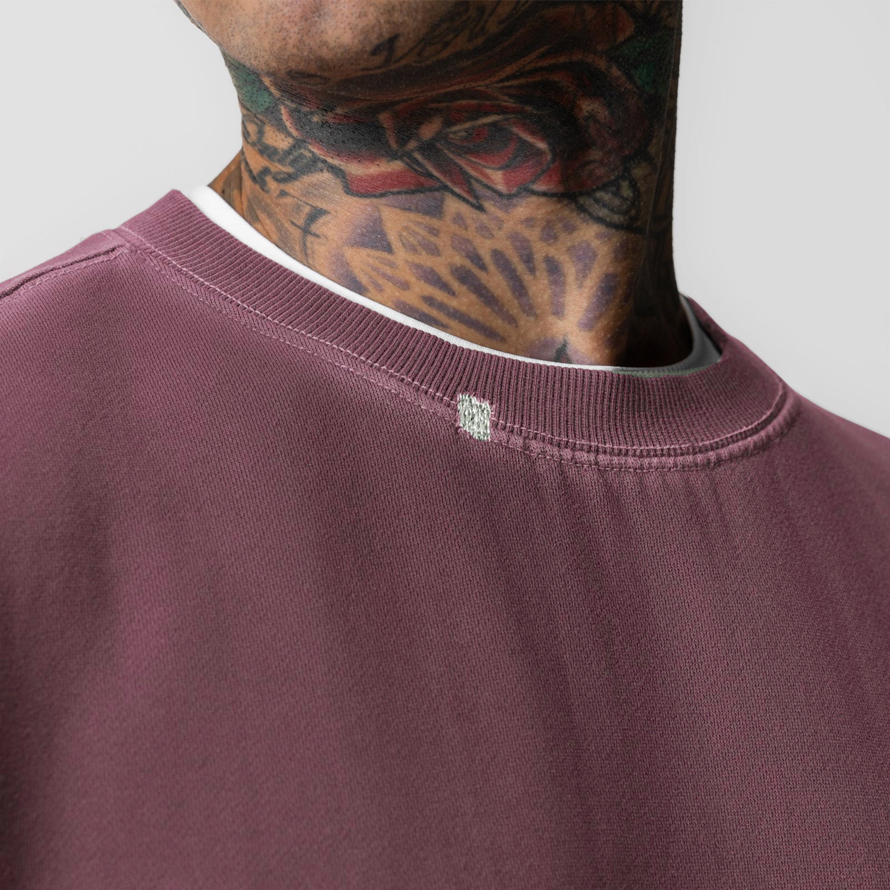 0861. Tech Essential™ Distressed Crewneck Faded Crimson | ASRV discount