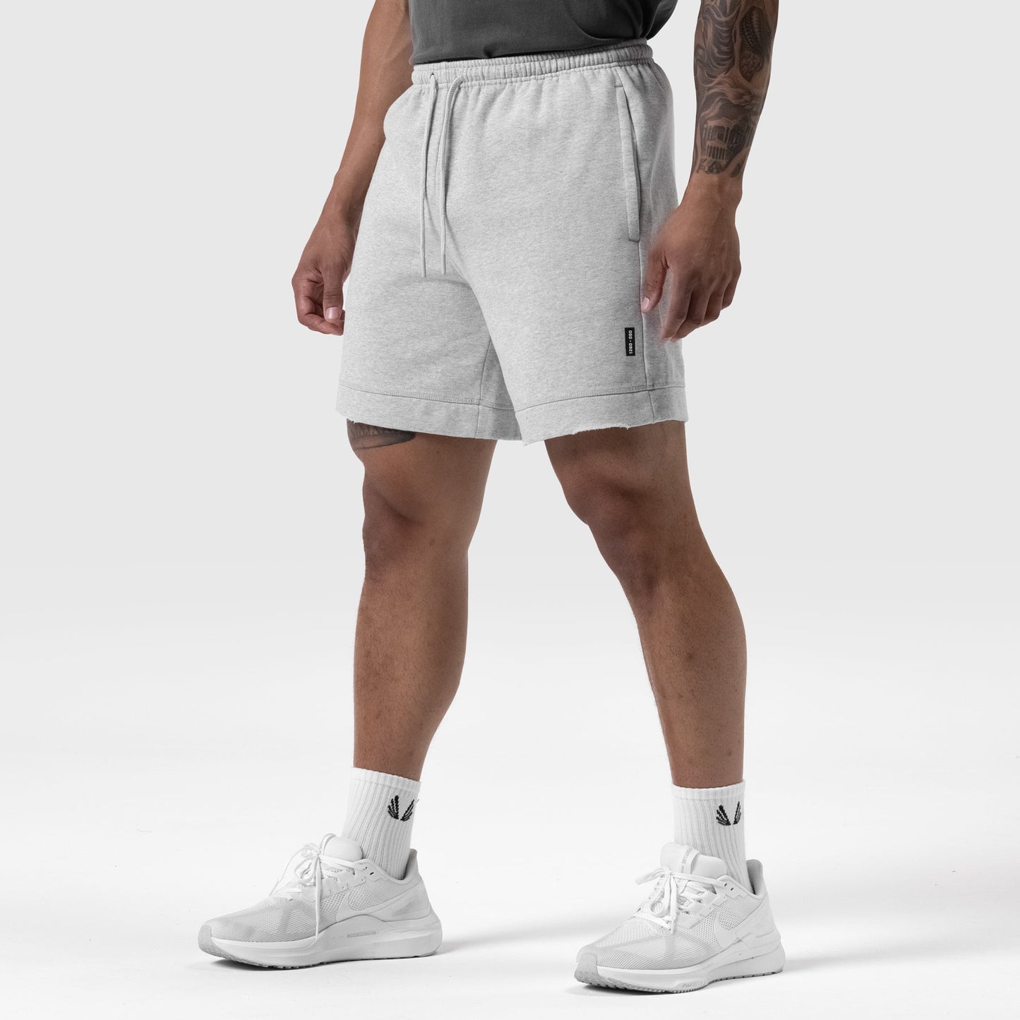 0921. Tech Essential™ Sweat Short Heather Grey | ASRV Discount
