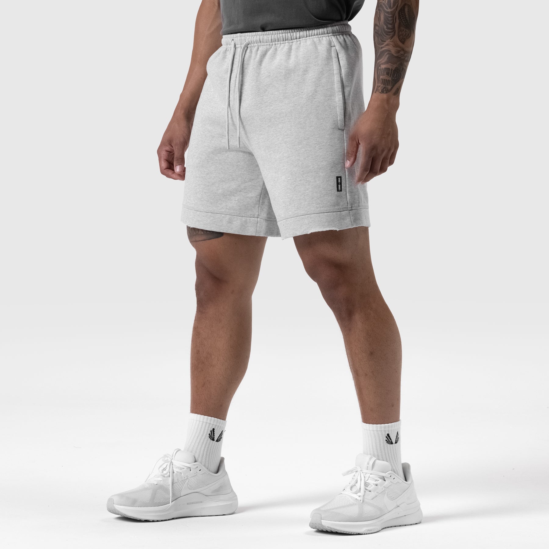 0921. Tech Essential™ Sweat Short Heather Grey | ASRV Discount