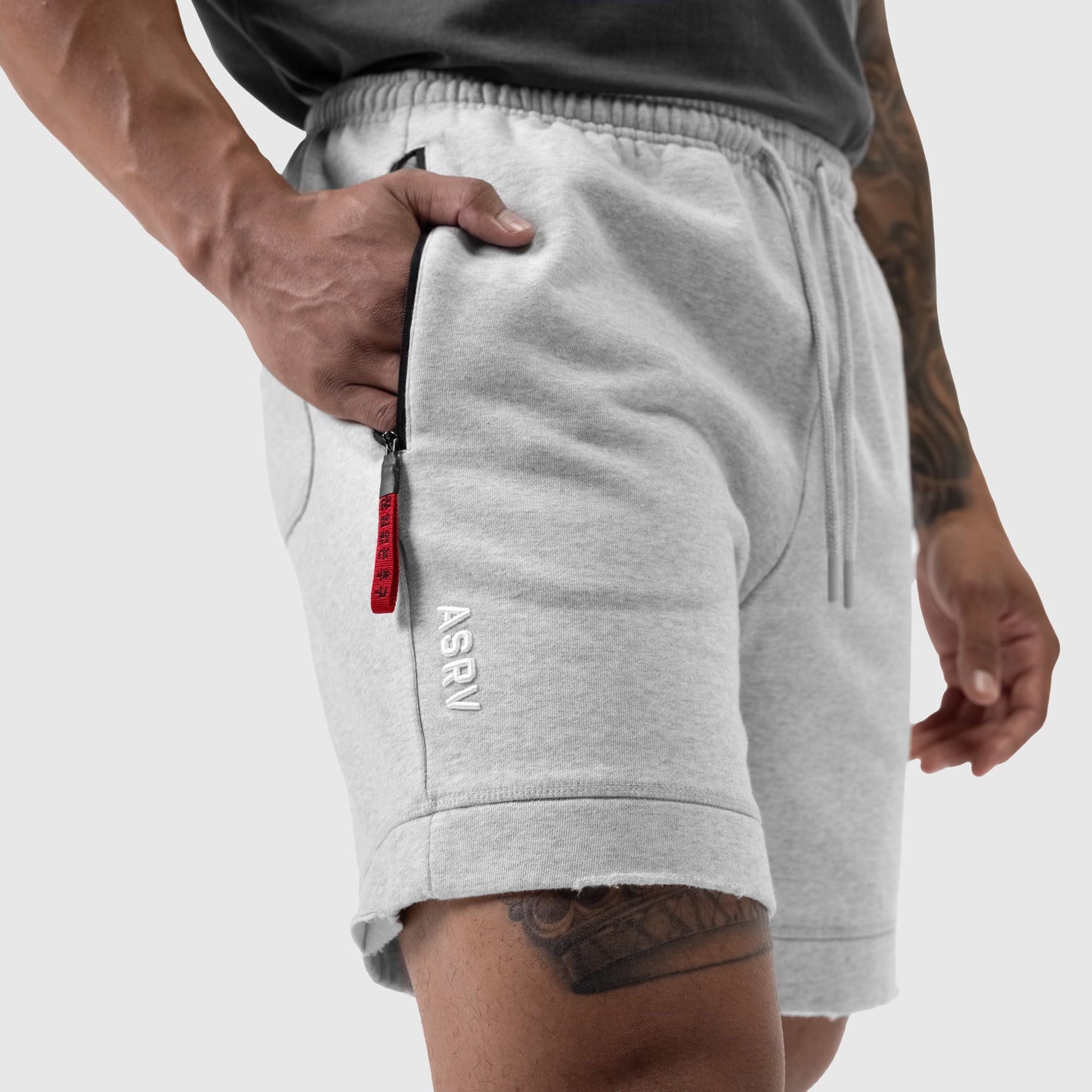 0921. Tech Essential™ Sweat Short Heather Grey | ASRV Discount
