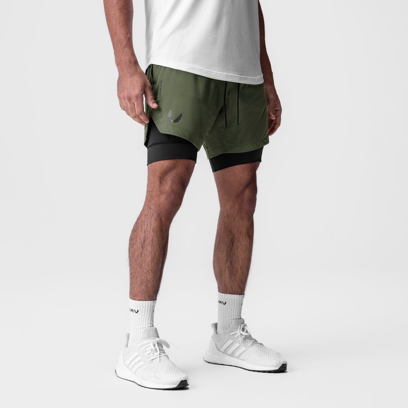 0866. Tetra-Lite® 7" Liner Short Olive "Wings"/ Black | ASRV near me