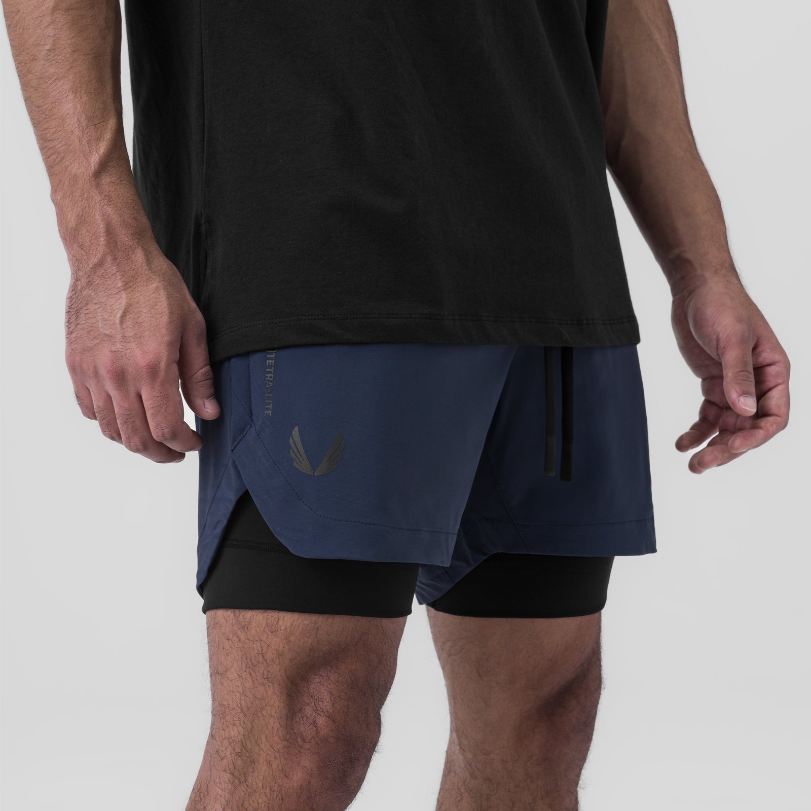 0865. Tetra-Lite® 5" Liner Short Navy "Wings"/Black | ASRV sale
