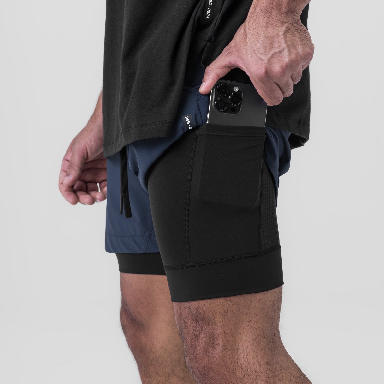 0865. Tetra-Lite® 5" Liner Short Navy "Wings"/Black | ASRV sale