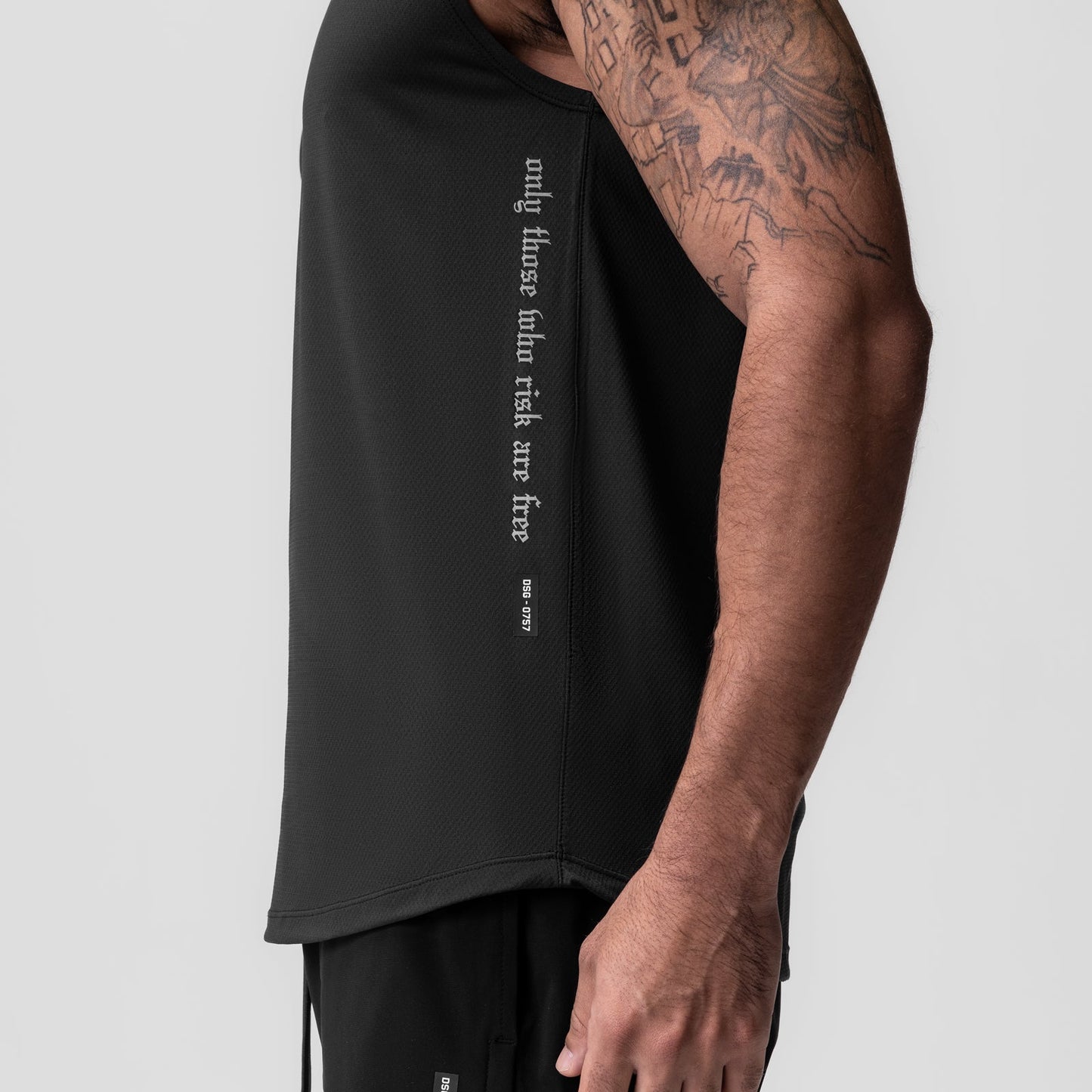 0757. AeroSilver® Cutoff Tank Black "OTWR" | ASRV US