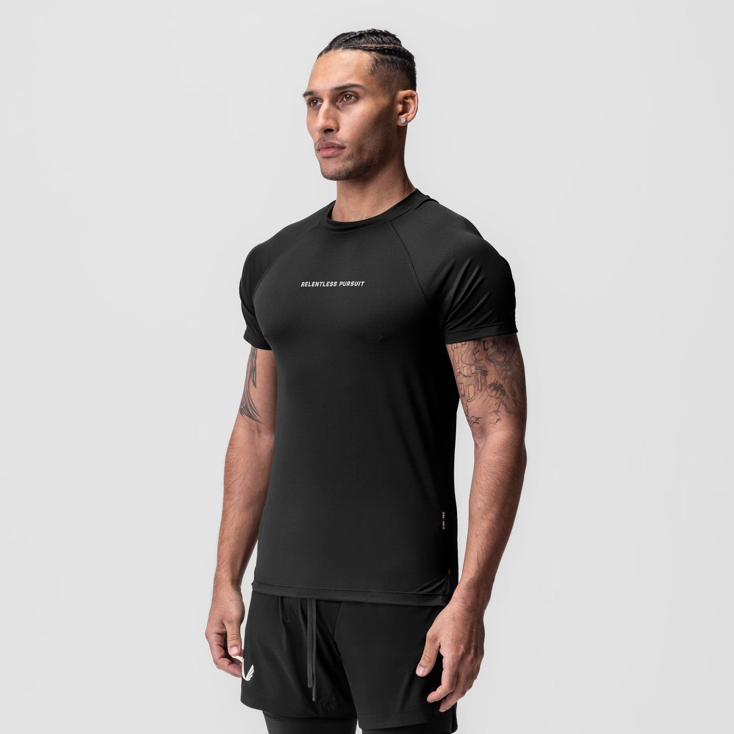 0918. AeroSilver® Fitted Tee Black "RP" | ASRV sale