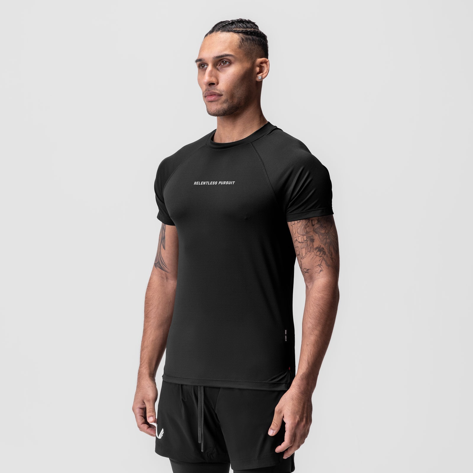 0918. AeroSilver® Fitted Tee Black "RP" | ASRV sale