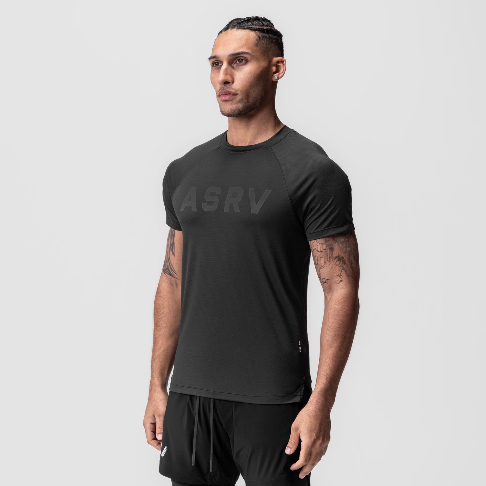 0918. AeroSilver® Fitted Tee Black "ASRV" | ASRV discount