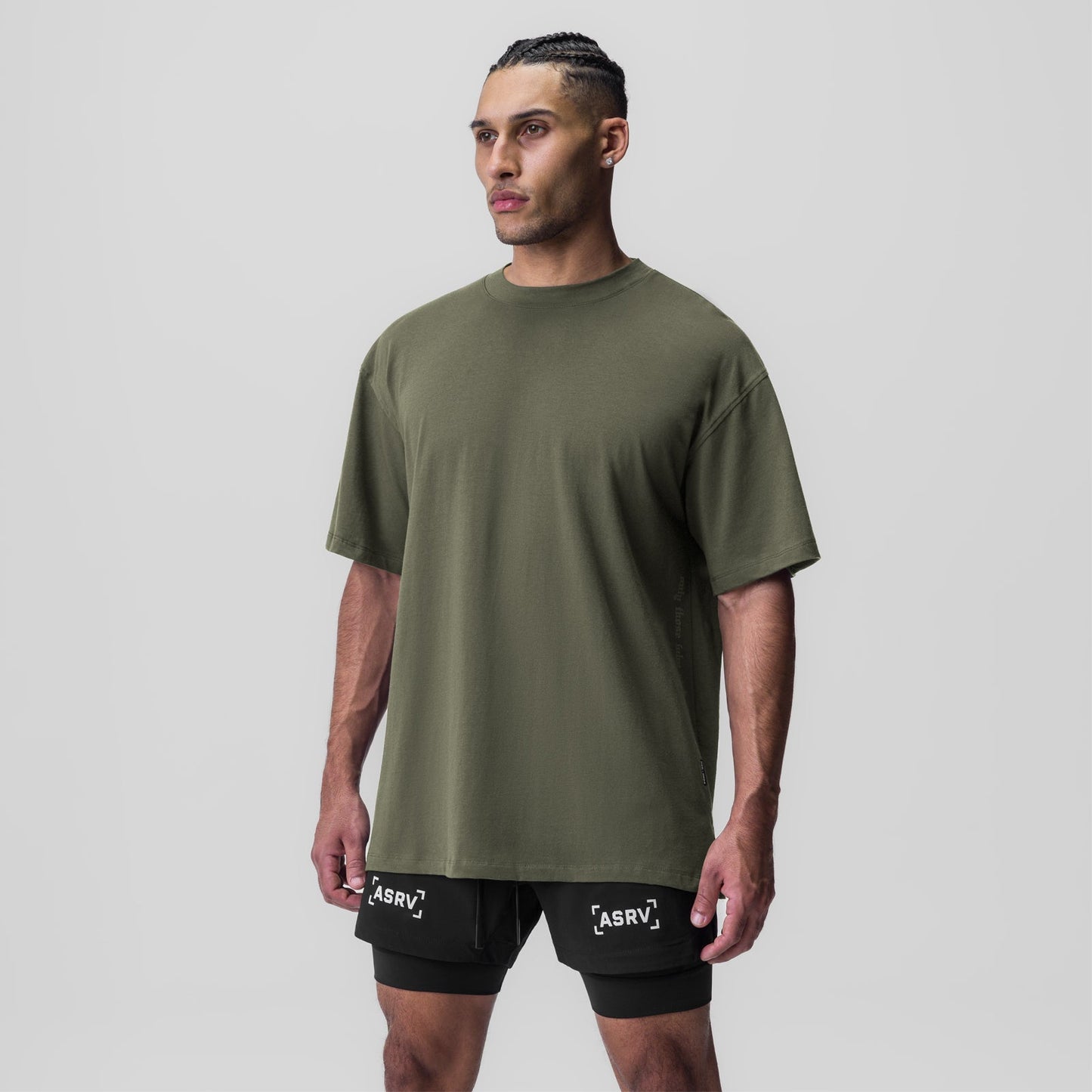 0824. Supima® Oversized Tee Olive | ASRV discount