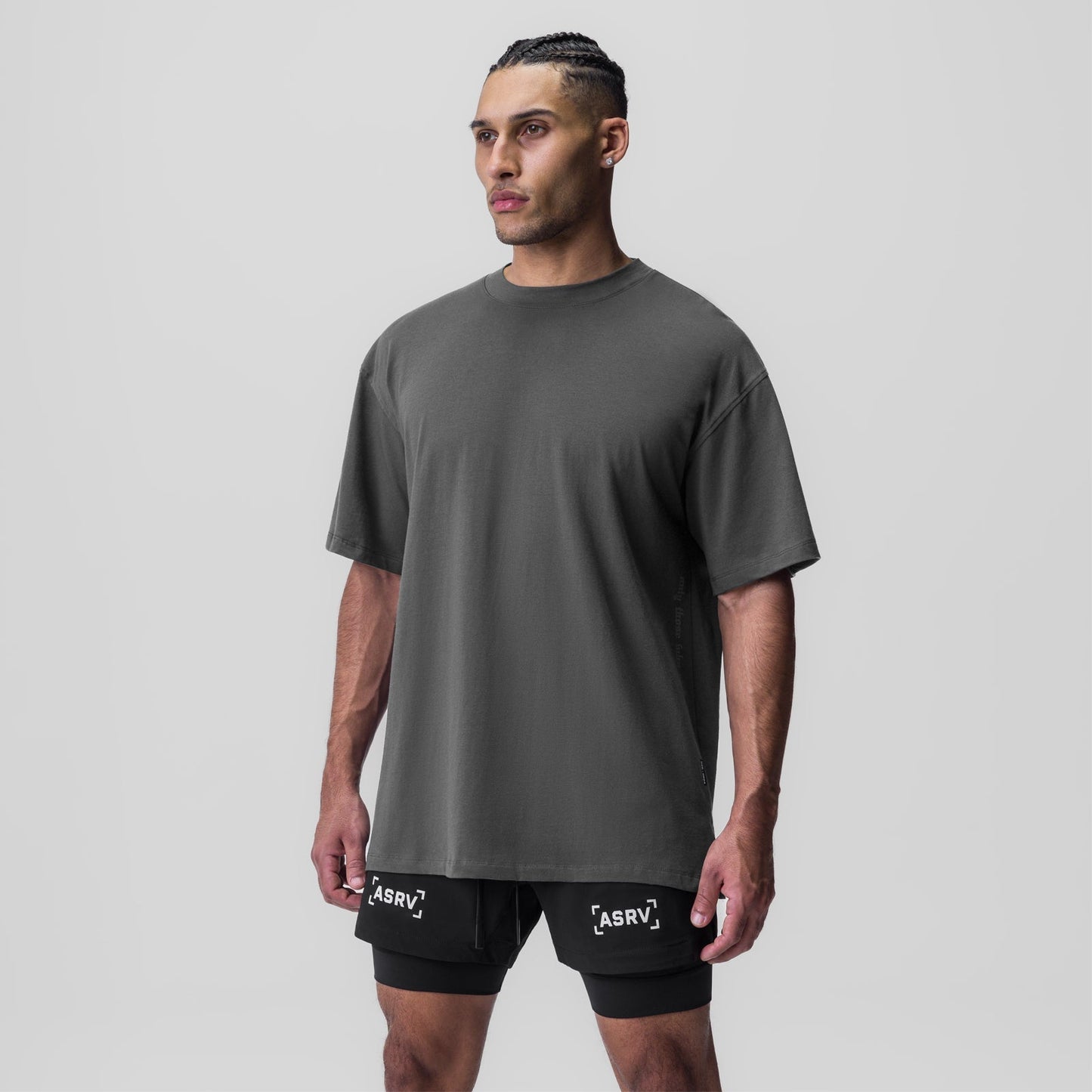 0824. Supima® Oversized Tee Space Grey | ASRV Discount