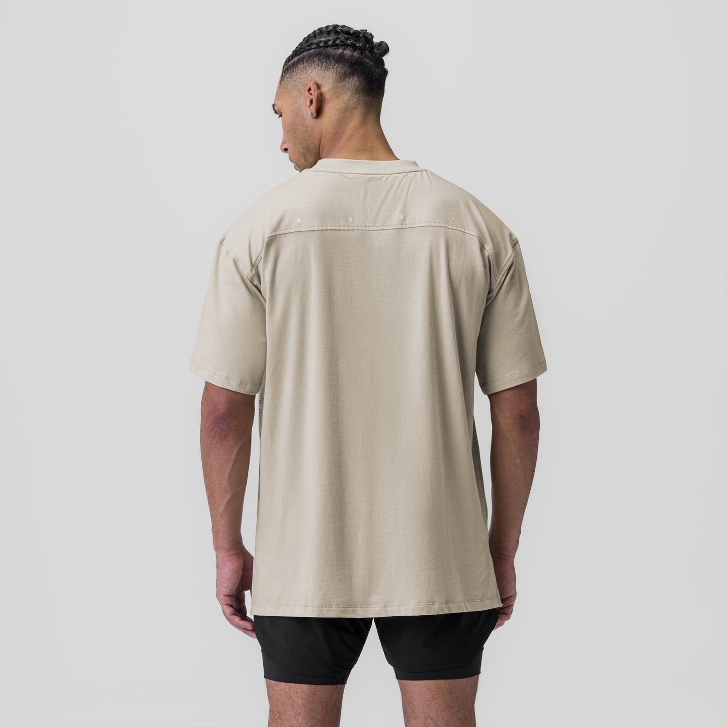 0824. Supima® Oversized Tee Sand Smoke | ASRV US