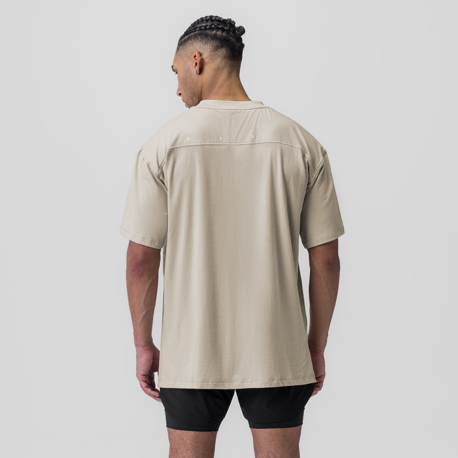0824. Supima® Oversized Tee Sand Smoke | ASRV US