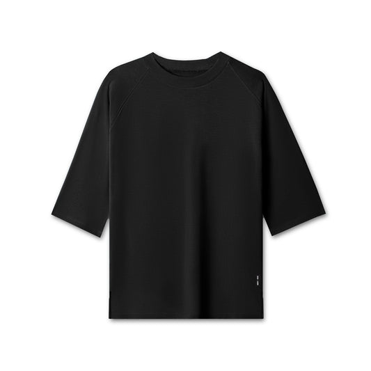 1086. Supima® 3/4-Sleeve Oversized Tee Black | ASRV for sale