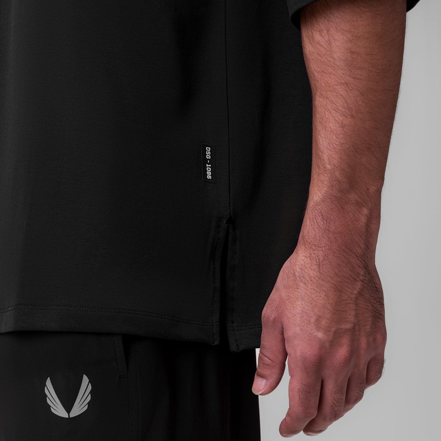 1086. Supima® 3/4-Sleeve Oversized Tee Black | ASRV for sale
