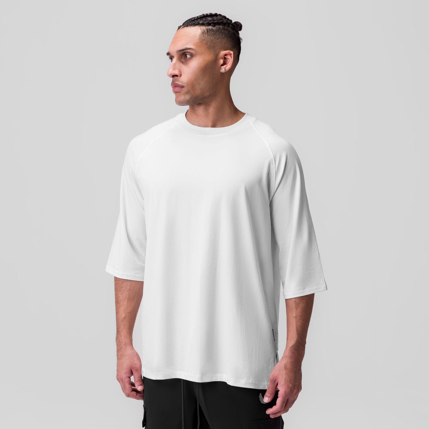 1086. Supima® 3/4-Sleeve Oversized Tee White | ASRV discount