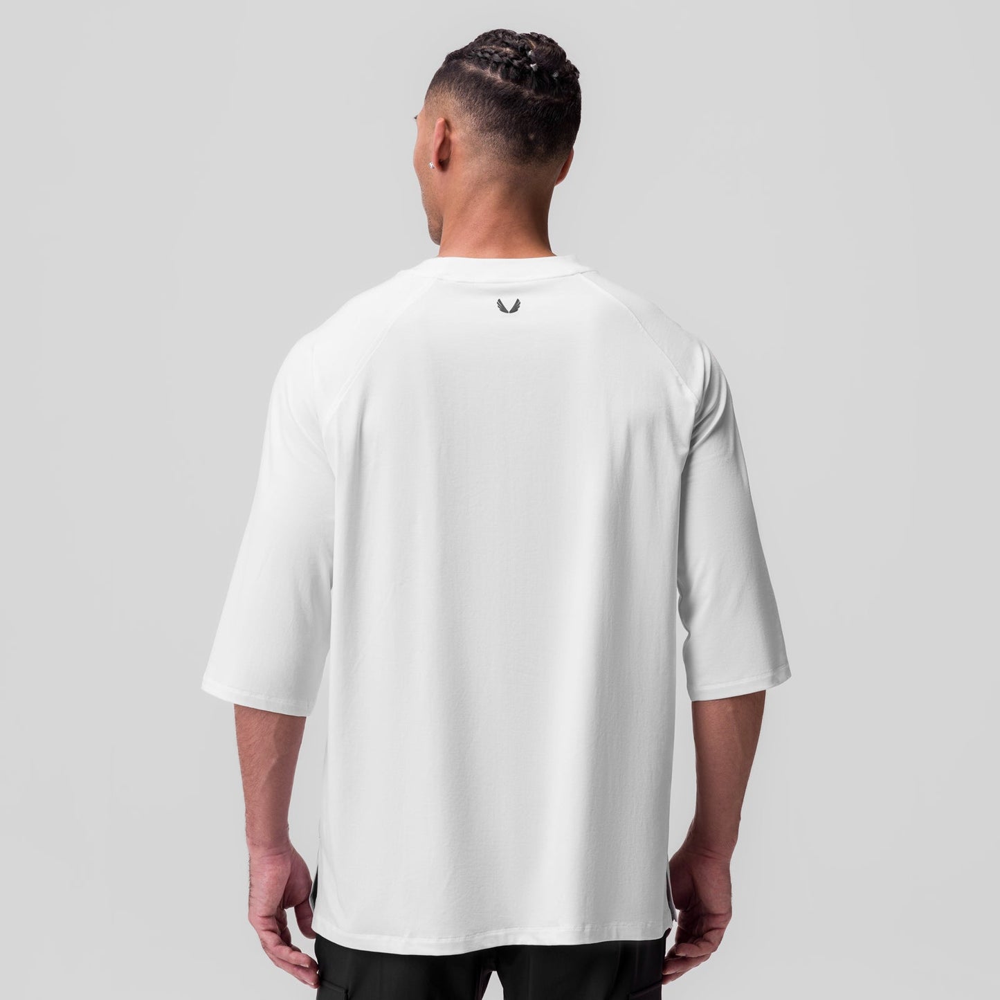 1086. Supima® 3/4-Sleeve Oversized Tee White | ASRV discount