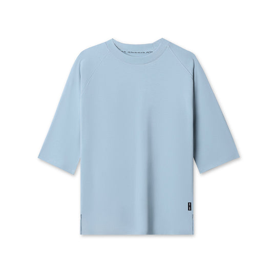 1086. Supima® 3/4-Sleeve Oversized Tee Light Sky | ASRV sale