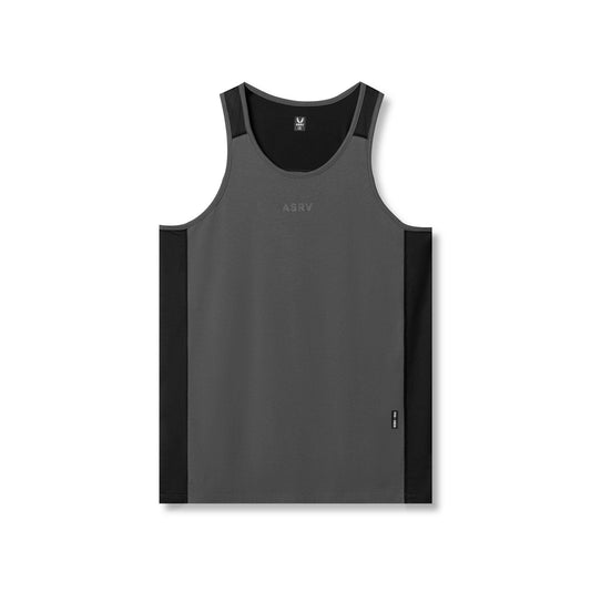 0809. Supima® Mesh Panel Training Singlet Space Grey | ASRV on sale