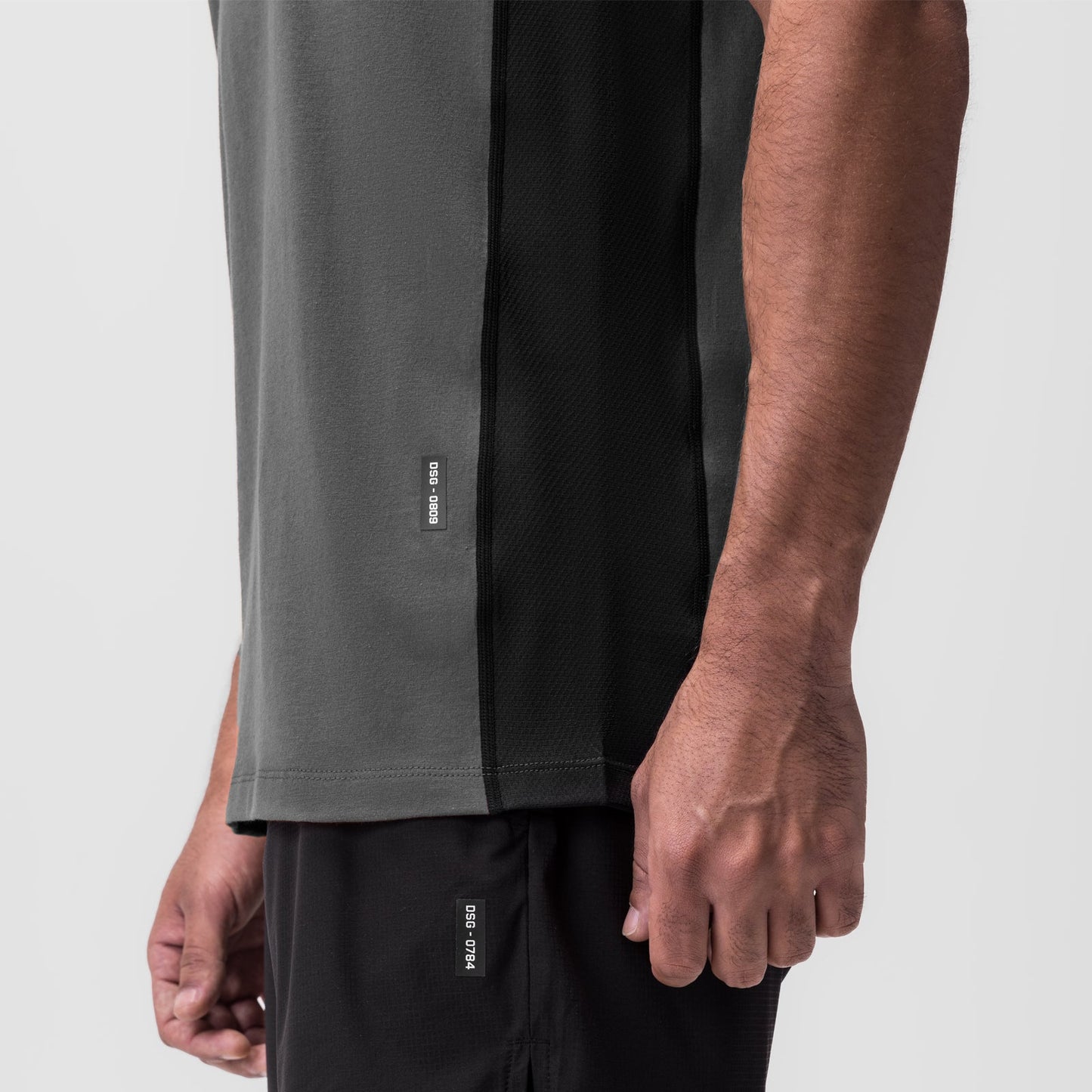 0809. Supima® Mesh Panel Training Singlet Space Grey | ASRV on sale