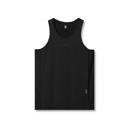 0809. Supima® Mesh Panel Training Singlet - Black | ASRV for sale