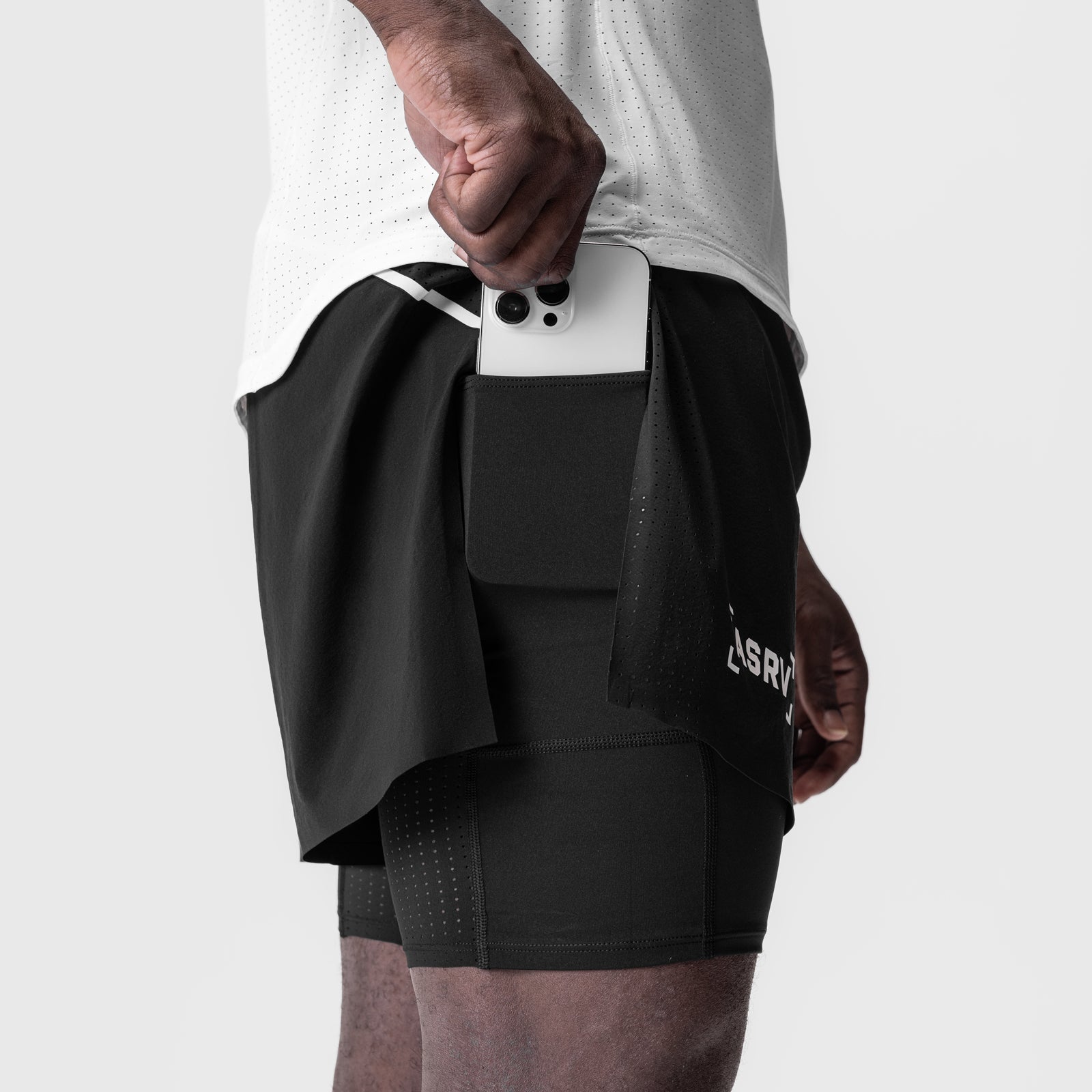 0951. Aerotex™ 4" High Split Liner Short Black/White | ASRV near me