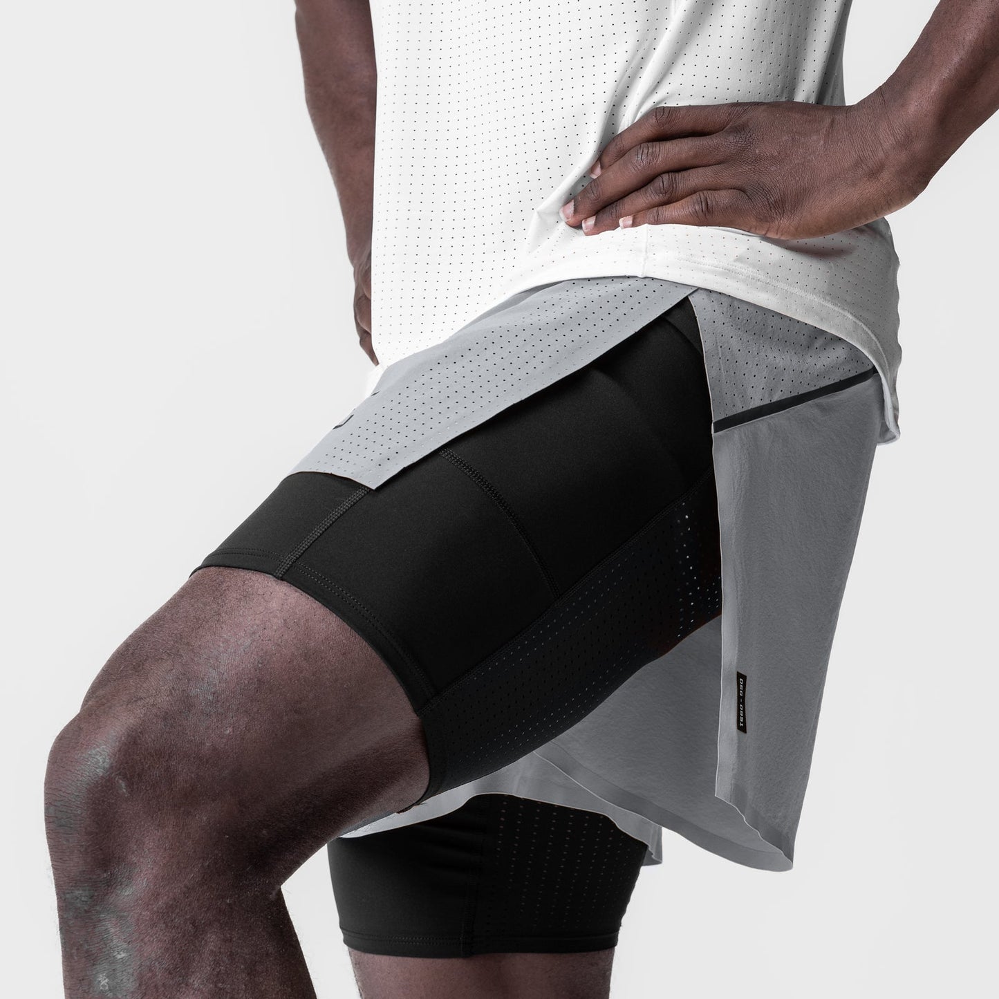 0951. Aerotex™ 4" High Split Liner Short Slate Grey | ASRV on sale