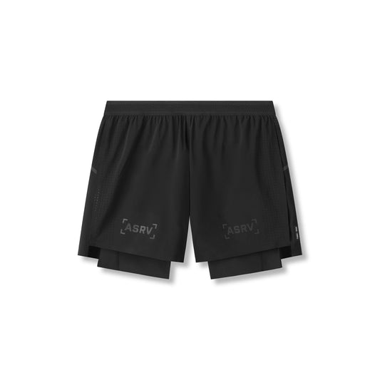 0951. Aerotex™ 4" High Split Liner Short Black/Black | ASRV Online