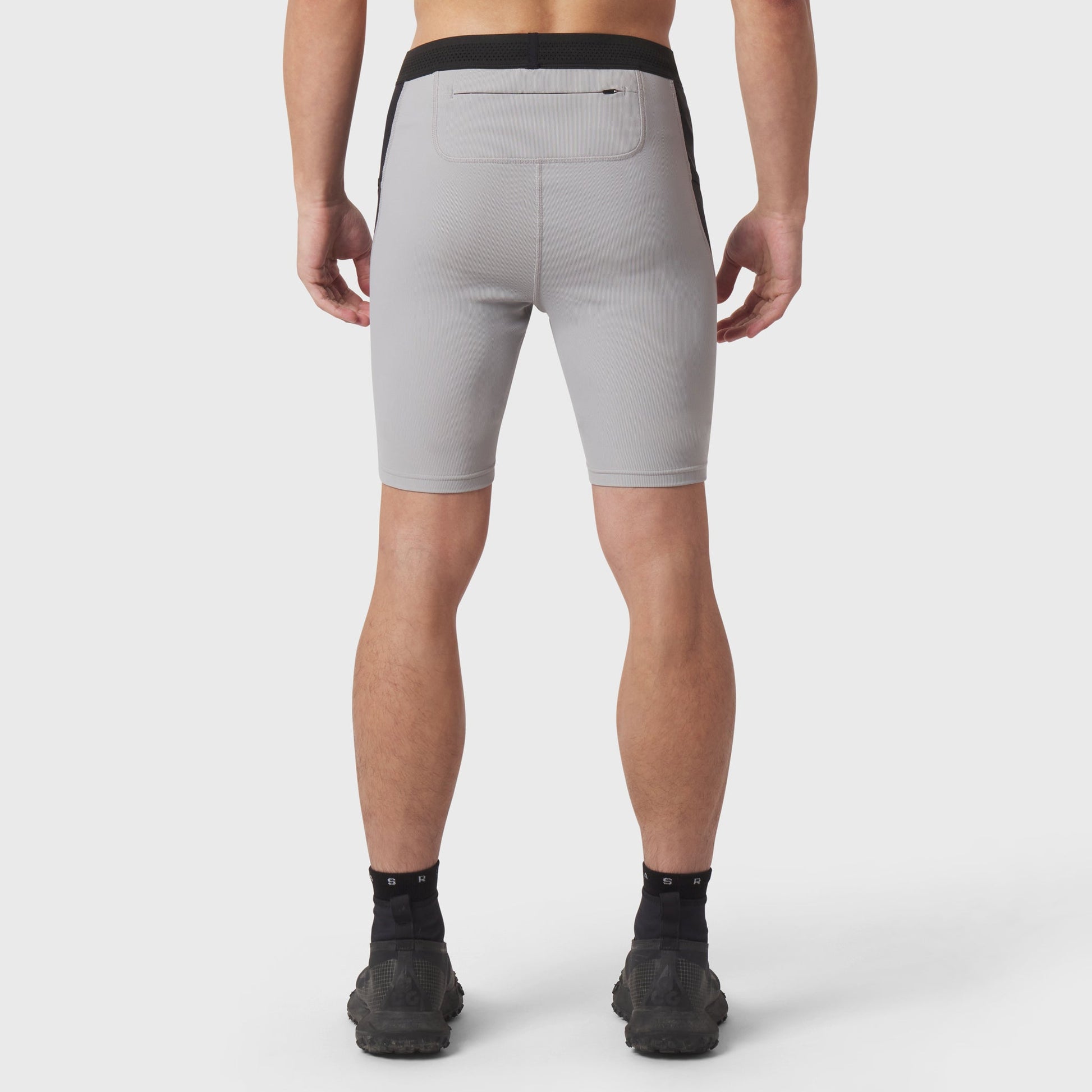 1170. Lycra® Ribbed Run Half-Tight Slate Grey | ASRV Discount